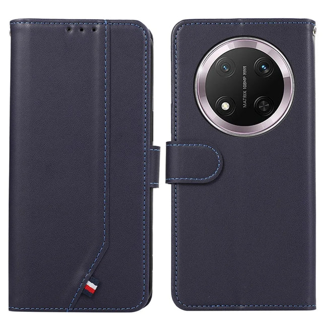 For Honor Magic7 Lite 5G / X9c 5G / X60 Pro 5G Case RFID Blocking Flip Leather Phone Cover - Blue