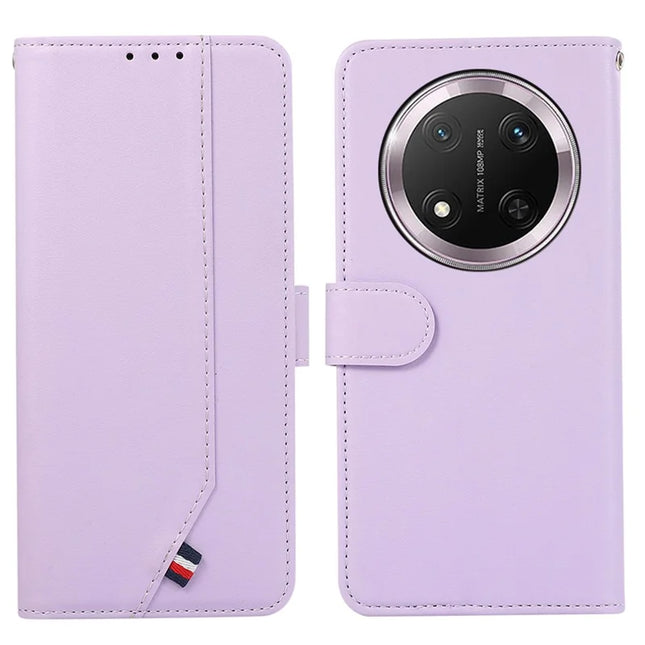For Honor Magic7 Lite 5G / X9c 5G / X60 Pro 5G Case RFID Blocking Flip Leather Phone Cover - Purple