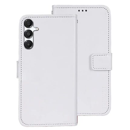 IDEWEI For Samsung Galaxy A26 5G Stand Case Crazy Horse Texture Leather Phone Cover - White
