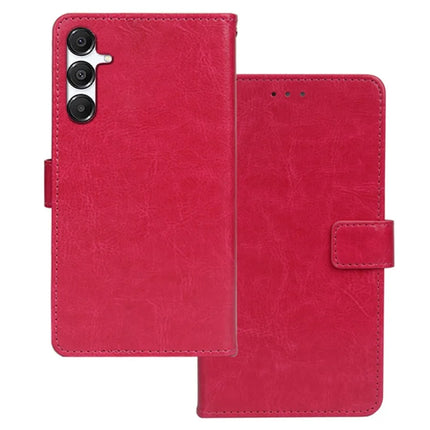 IDEWEI For Samsung Galaxy A26 5G Case Card Slots Holder Leather Phone Cover Crazy Horse Texture - Rose