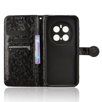 For Honor Magic7 Pro 5G Wallet Case Dot Pattern Imprint PU Leather Phone Cover