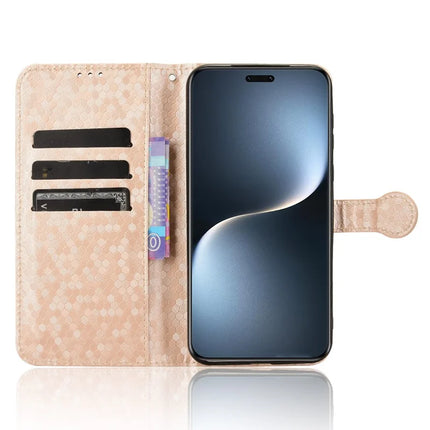 For Honor Magic7 Pro 5G Wallet Case Dot Pattern Imprint PU Leather Phone Cover
