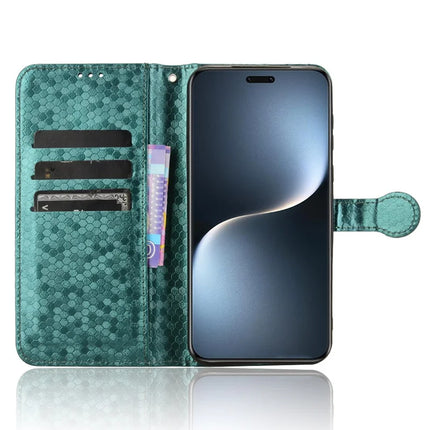 For Honor Magic7 Pro 5G Wallet Case Dot Pattern Imprint PU Leather Phone Cover