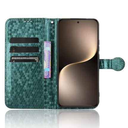 For Honor Magic7 5G Wallet Case Dot Pattern Imprint PU Leather Phone Cover