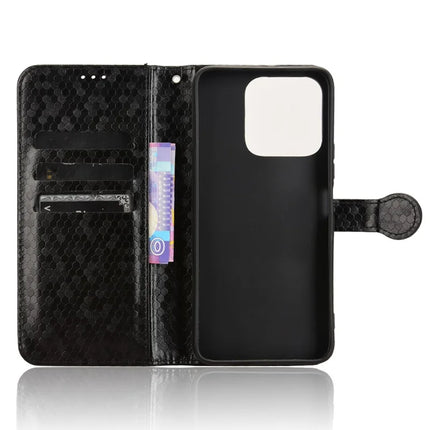 For Honor X5b Plus  /  X5b Wallet Case Dot Pattern Imprint PU Leather Phone Cover