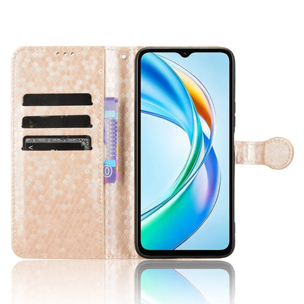 For Honor X5b Plus  /  X5b Wallet Case Dot Pattern Imprint PU Leather Phone Cover
