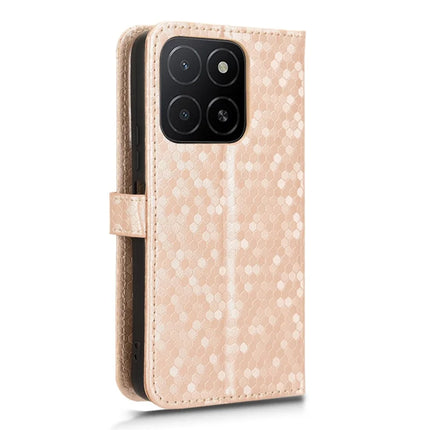 For Honor X5b Plus  /  X5b Wallet Case Dot Pattern Imprint PU Leather Phone Cover