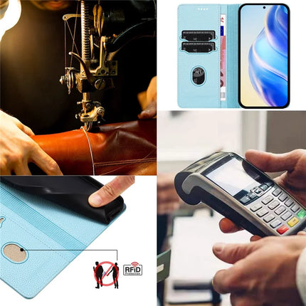For Samsung Galaxy A05s 4G Wallet Case RFID Blocking Litchi Texture Leather Mobile Cover