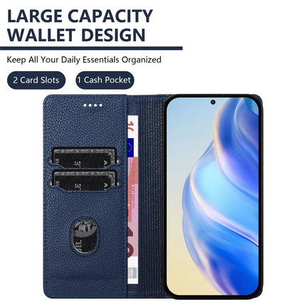 For Samsung Galaxy A05s 4G Wallet Case RFID Blocking Litchi Texture Leather Mobile Cover