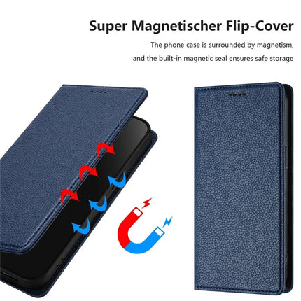 For Samsung Galaxy A05s 4G Wallet Case RFID Blocking Litchi Texture Leather Mobile Cover