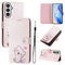 For Samsung Galaxy A05s 4G Case Pattern Printing Wallet Phone Cover with Strap - Cute Cat