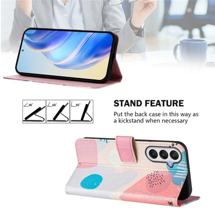 For Samsung Galaxy A05s 4G Case Pattern Printing Wallet Phone Cover with Strap