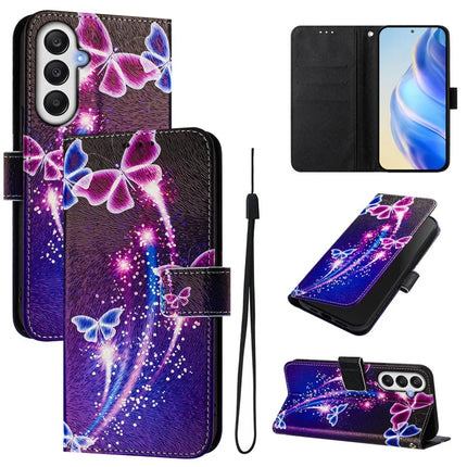 For Samsung Galaxy A05s 4G Case Pattern Printing Wallet Phone Cover with Strap - Firework Butterfly