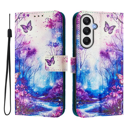 For Samsung Galaxy A05s 4G Case Pattern Printing Wallet Phone Cover with Strap