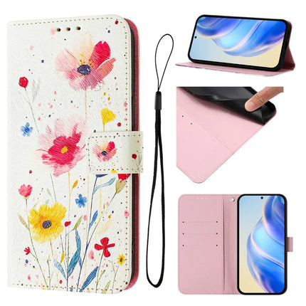 For Samsung Galaxy A05s 4G Case Pattern Printing Wallet Phone Cover with Strap