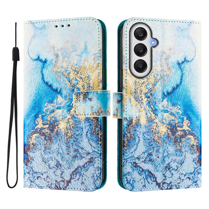 For Samsung Galaxy A05s 4G Case Pattern Printing Wallet Phone Cover with Strap
