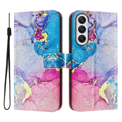 For Samsung Galaxy A05s 4G Case Pattern Printing Wallet Phone Cover with Strap