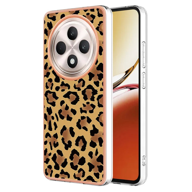 For Oppo Reno12 F 4G / Oppo Reno12 F 5G Case IMD-D Pattern Printing 2.0mm TPU Phone Back Cover - Leopard Print