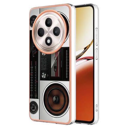 For Oppo Reno12 F 4G / Oppo Reno12 F 5G Case IMD-D Pattern Printing 2.0mm TPU Phone Back Cover - Radio