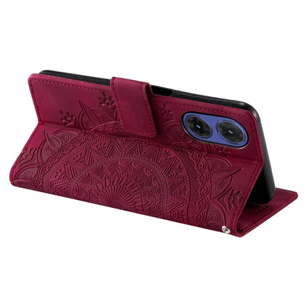 Style 018 For Motorola Moto G85 5G Case Imprinted Totem Skin Feel Wallet Leather Phone Cover
