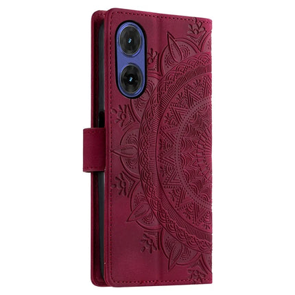 Style 018 For Motorola Moto G85 5G Case Imprinted Totem Skin Feel Wallet Leather Phone Cover