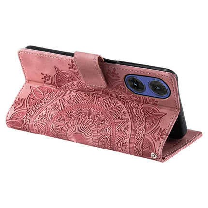 Style 018 For Motorola Moto G85 5G Case Imprinted Totem Skin Feel Wallet Leather Phone Cover
