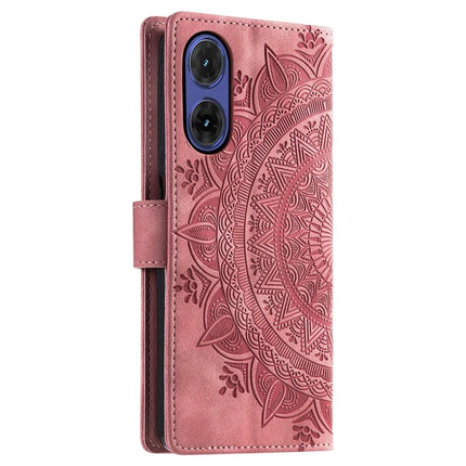 Style 018 For Motorola Moto G85 5G Case Imprinted Totem Skin Feel Wallet Leather Phone Cover