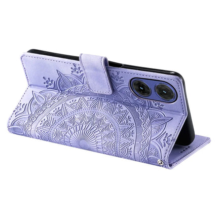 Style 018 For Motorola Moto G85 5G Case Imprinted Totem Skin Feel Wallet Leather Phone Cover
