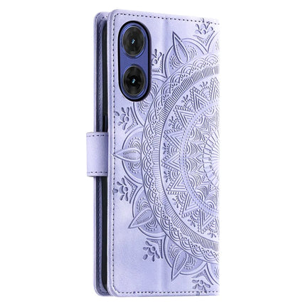 Style 018 For Motorola Moto G85 5G Case Imprinted Totem Skin Feel Wallet Leather Phone Cover