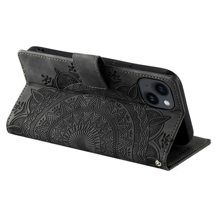 Style 018 For iPhone 13 Case Imprinted Totem Skin Feel Wallet Leather Phone Cover