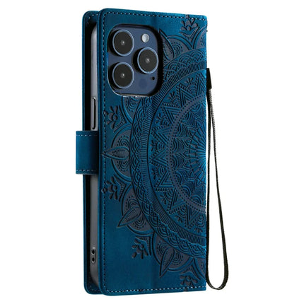 Style 018 For iPhone 13 Pro Max Case Imprinted Totem Skin Feel Wallet Leather Phone Cover