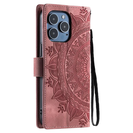 Style 018 For iPhone 13 Pro Max Case Imprinted Totem Skin Feel Wallet Leather Phone Cover