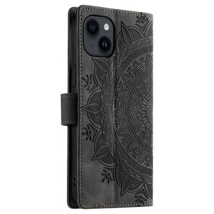 Style 018 For iPhone 14 Case Imprinted Totem Skin Feel Wallet Leather Phone Cover
