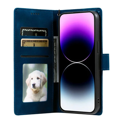 Style 018 For iPhone 14 Case Imprinted Totem Skin Feel Wallet Leather Phone Cover