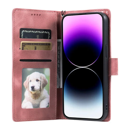 Style 018 For iPhone 14 Case Imprinted Totem Skin Feel Wallet Leather Phone Cover