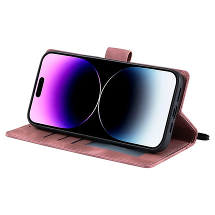 Style 018 For iPhone 16 Case Imprinted Totem Skin Feel Wallet Leather Phone Cover