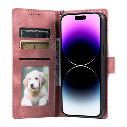 Style 018 For iPhone 16 Plus Case Imprinted Totem Skin Feel Wallet Leather Phone Cover