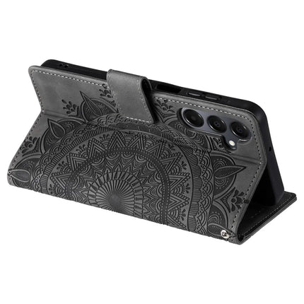Style 018 For Samsung Galaxy A55 5G Case Imprinted Totem Skin Feel Wallet Leather Phone Cover