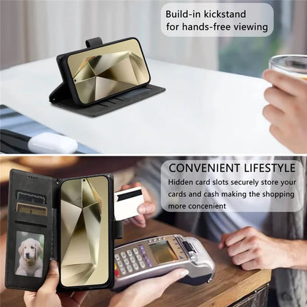Style 018 For Samsung Galaxy A55 5G Case Imprinted Totem Skin Feel Wallet Leather Phone Cover