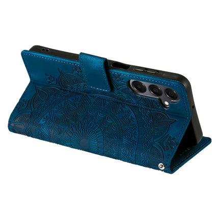 Style 018 For Samsung Galaxy A55 5G Case Imprinted Totem Skin Feel Wallet Leather Phone Cover