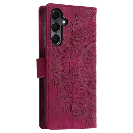Style 018 For Samsung Galaxy A55 5G Case Imprinted Totem Skin Feel Wallet Leather Phone Cover