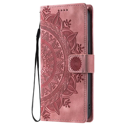 Style 018 For Samsung Galaxy A55 5G Case Imprinted Totem Skin Feel Wallet Leather Phone Cover