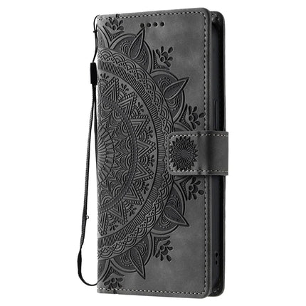 Style 018 For Samsung Galaxy S23 FE Case Imprinted Totem Skin Feel Wallet Leather Phone Cover
