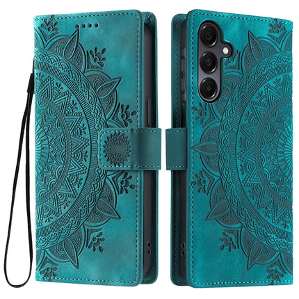 Style 018 For Samsung Galaxy S23 FE Case Imprinted Totem Skin Feel Wallet Leather Phone Cover - Mint Green
