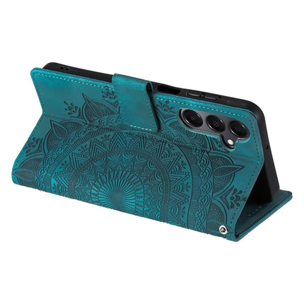 Style 018 For Samsung Galaxy S23 FE Case Imprinted Totem Skin Feel Wallet Leather Phone Cover