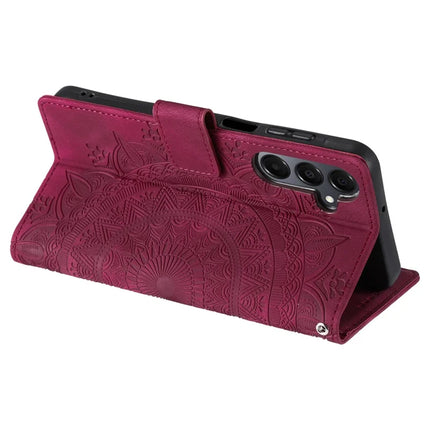 Style 018 For Samsung Galaxy S23 FE Case Imprinted Totem Skin Feel Wallet Leather Phone Cover