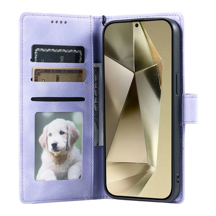 Style 018 For Samsung Galaxy S23 FE Case Imprinted Totem Skin Feel Wallet Leather Phone Cover