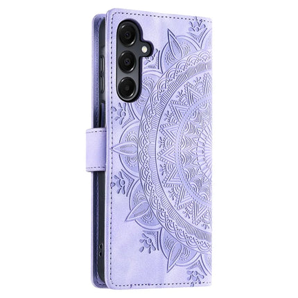 Style 018 For Samsung Galaxy S23 FE Case Imprinted Totem Skin Feel Wallet Leather Phone Cover