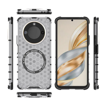 For Honor X60 5G Case Compatible with MagSafe Honeycomb Design TPU+PC Phone Cover