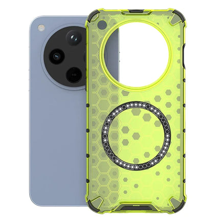 For Oppo Find X8 5G Case Compatible with MagSafe Honeycomb Design TPU+PC Phone Cover - Green